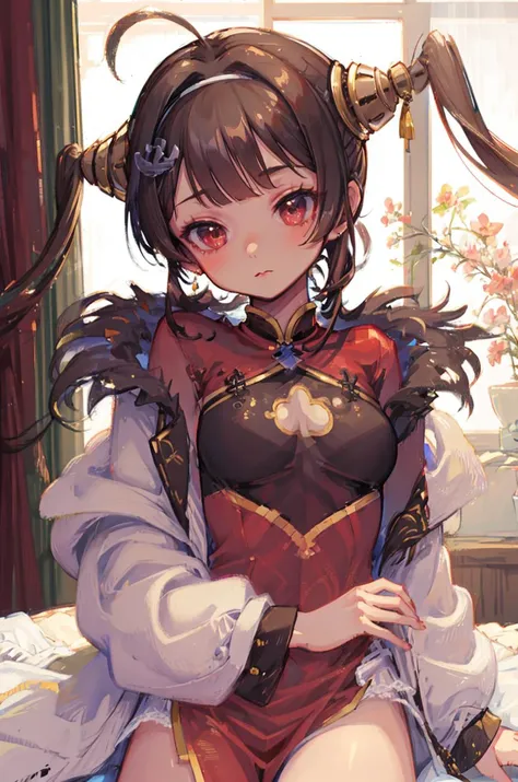 <lora:ping hai_v1.0:0.8>,ping_hai(azur lane),(origen),chinese_clothes,indoors,, masterpiece, best quality, extremely detailed face, sharp details, high contrast,