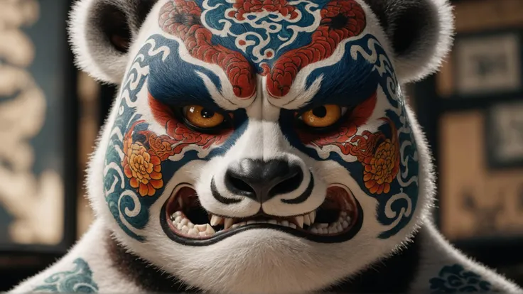 DonMP41n717Bl4ckXL DonMD347hM374lXL (masterpiece, best quality,detailed light),   DonMH4ny4XL, lemur, yakuza tattoos with dragons and hannya masks,  (highres, 4k, 8k, intricate detail, cinematic lighting, amazing quality, amazing shading, soft lighting, De...