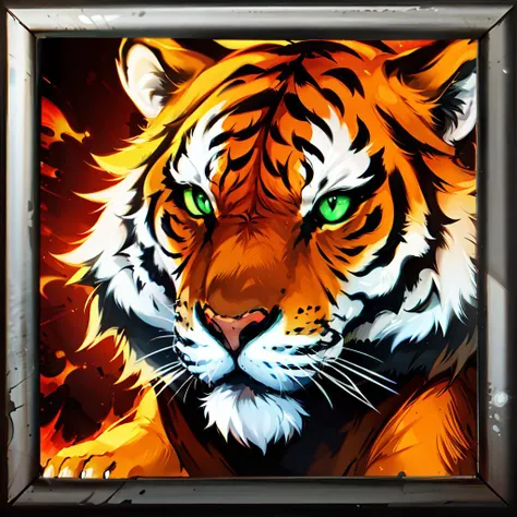 wowicon of tiger, orange glow <lora:sxzWowIconsStyle_v10:0.7>