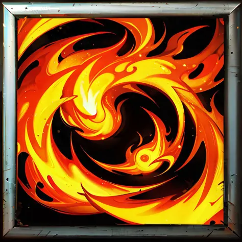 wowicon of flames, orange glow <lora:sxzWowIconsStyle_v10:0.7>