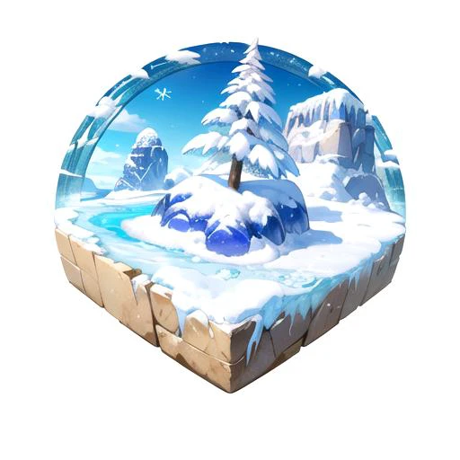 wowicon of a frozen beach, border <lora:sxz-icons-v5:0.65>