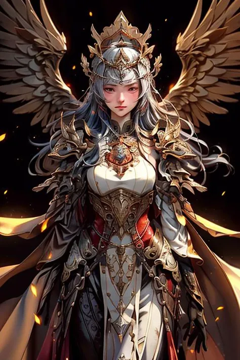 a woman with wings and a crown on her head