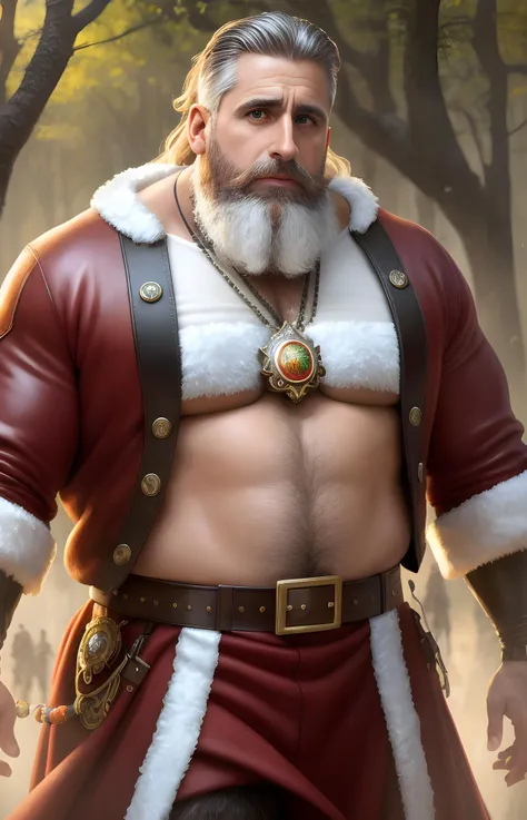 remove use these settingsorna santa steve carell standing in a park, big muscular man, muscular santa claus, sexy santa clause, ...