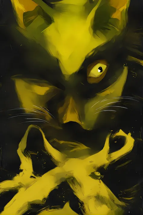 score_9, 
<lora:disco_elysium_v1_pruned:1>, de_skill, 
cat, one eye, 
yellow theme, black background, 
high resolution, Masterpiece