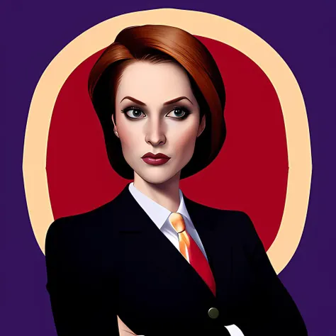 agentscully, woman, dark business suit, upper body, style of Esao Andrews
<lora:DanaScullySD_Wein:0.6>