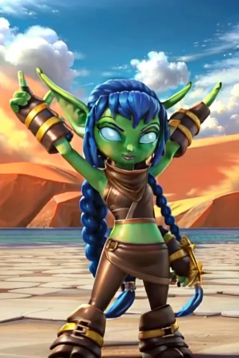 <lyco:GoodHands-beta2:1.0> (official style, style parody)  <lora:Stealth Elf trigger -skylanders-:1>(((oversexualized milf, solo)))