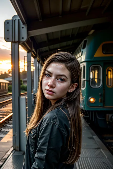 ((ultra detailed, masterpiece, absurdres))
<lora:TLOU2Abby:0.9>
TLOU2Abby, 1girl, solo, long hair, blonde hair, Vintage train station, steam locomotive, platform lights, cinematic train station lighting