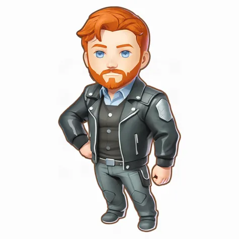 2d icon. a chibi handsome redhead man, short beard  <lora:SDXL_icon_V2:1>