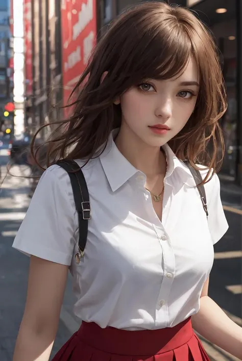 masterpiece,best quality,upper body,1girl,collared_shirt and flared_skirt as material3,red theme,unfinished,glitch,light brown hair,small breasts,white eyes,=^=,close-up
Negative prompt: EasyNegative, (bad and mutated hands:1.3),(nsfw:1.5),(bad anatomy, nu...