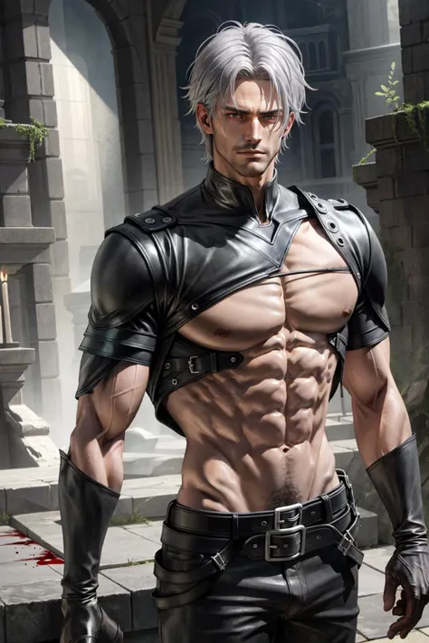 Ultra-precise depiction, Ultra-detailed depiction, masterpiece, best quality, man, male, tall muscular guys, skinny muscular body, broad shoulders, handsome, perfect face, angular jaw, extremely detailed eyes, relaxed lips, big arms, low_angle, look_at_vie...