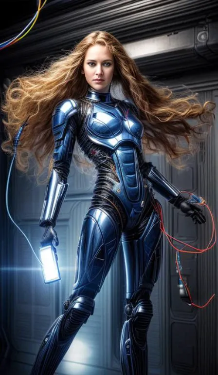 <lora:ZeroG:1>, ZEROG,VERTICALG,LOATING HAIR,HORIZONTALG,1girl,solo,long hair,Cyborg512 Tay512, electronics, motors, wires, buttons, lcd <lora:add_detail:2>