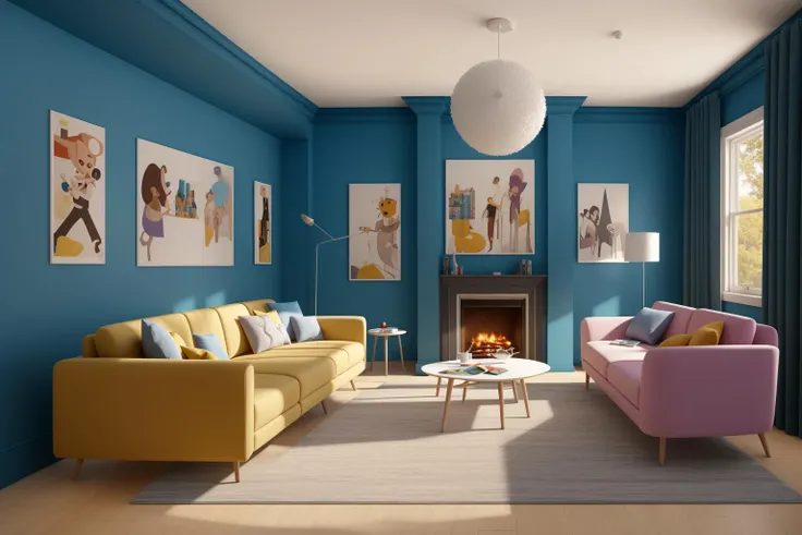 Through the lens of Pixar 3D animation, the contemporary living room conceived by celebrated architects springs to life. The rooms design is infused with playful whimsy, as furniture morphs into imaginative shapes, echoing the style of Tim Burton. The scen...