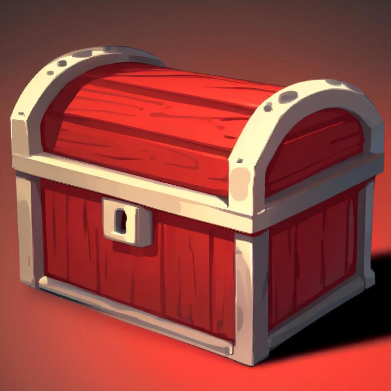 <lora:FantasyIcons_Bags_and_Boxes:0.8>, simple background,
(red) treasure chest,