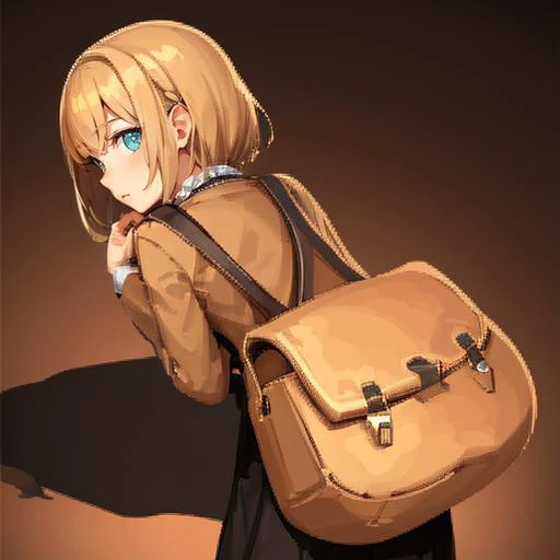 <lora:FantasyIcons_Bags_and_Boxes:0.8>, simple background,
satchel, 1girl, from behind,