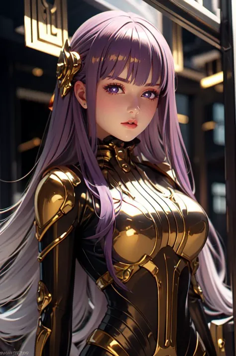 <lora:golden armor_20230810181640:0.7> <lora:Fern:1> FernFrieren, very long hair, purple eyes, (purple pupils),, ultra detailed, masterpiece, best quality, aesthetic, detailed,