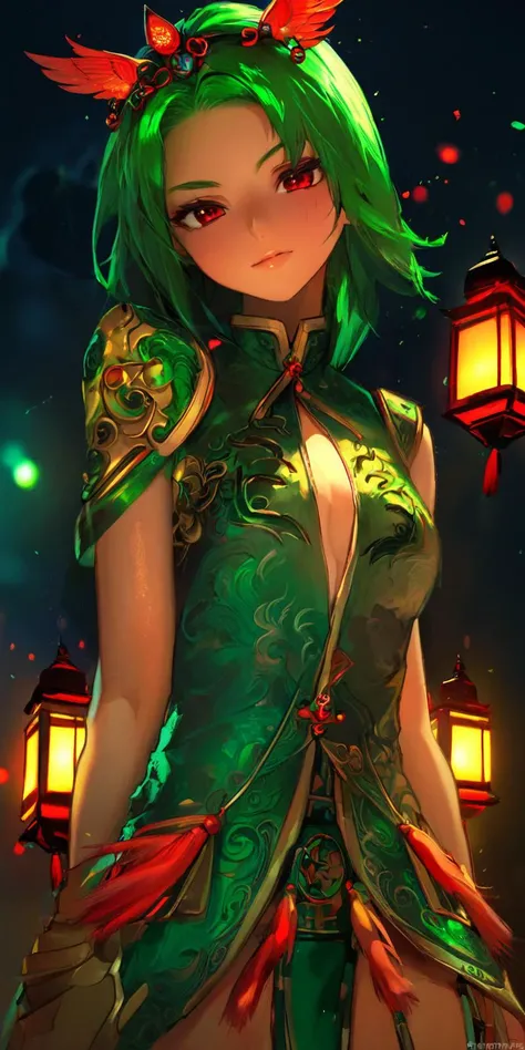 sexy clothes, (showing nipples),
extreemely detailed,
rpg game hero,
sexy, ancient chinese chity, night, red chinese lamps,
chromatic aberration, colorful lighting conditions, oily skin, closeup
nsfw, hair ornament, standing,
<lora:Hyung-Tae kim style XL v...