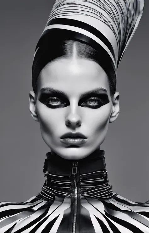 girl, Steven Klein, bold lines,poster,hyper detailed