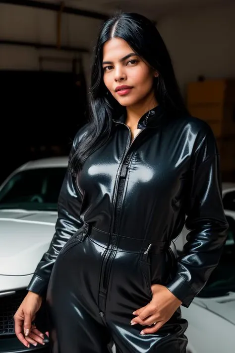 DEN_kimberly_delgado,
(working in a garage on a mustang car engine covered in oil and dirt wearing a dirty jumpsuit, mechanic, working on a car, engine:1.2),
bokeh, f1.4, 40mm, photorealistic, raw, 8k, textured skin, skin pores, intricate details  <lora:ep...