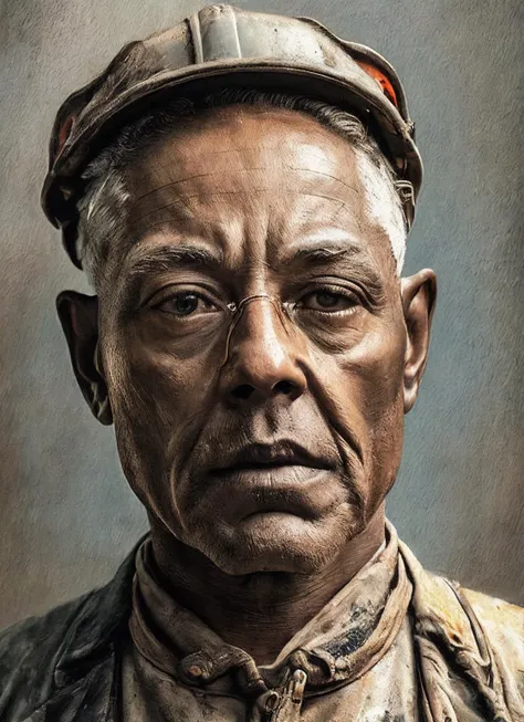 analog style, modelshoot style, a portrait of sks person coal miner in 19th century, beautiful painting with highly detailed face by greg rutkowski and magali villanueve, <lora:locon_giancarlo_v1_from_v1_64_32:1.3>