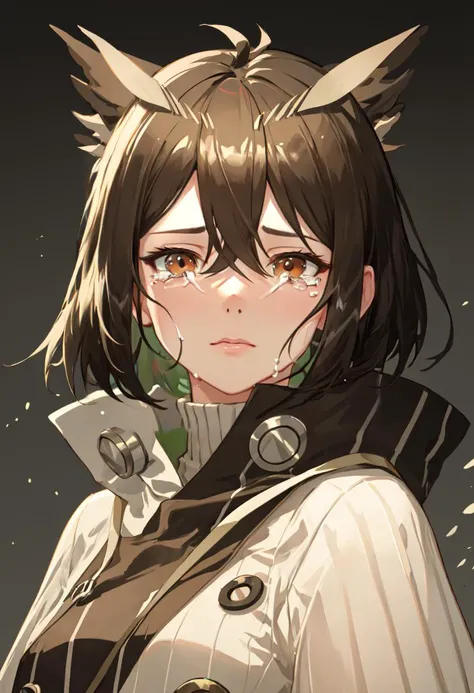 best quality, masterpiece, highres, solo, (silence_arknights:1.10), crying, sobbing, tears, portrait, looking at viewer, 35 <lora:silence_arknights:0.80>