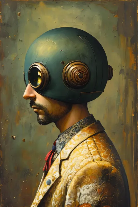 masterpiece,best quality,<lora:tbh161-:0.7>,illustration,style of  Shaun Tan, portrait of noble man