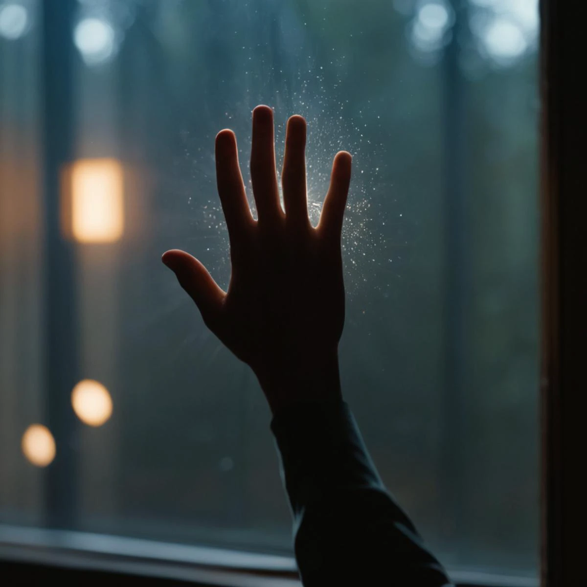 cinematic film still of  <lora:perfection style:0.1>
 <lora:detailed:0.3>
 <lora:Chiaroscuro Lighting Style:0.3>
A detailed and A perfect photo of a person holding their hand up in air with shaft light ray light passing through a window from above,hand foc...