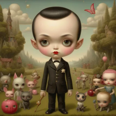 a photo of <lora:Mark Ryden Style:1>Mark Ryden Style - mark ryden high resolution, magic