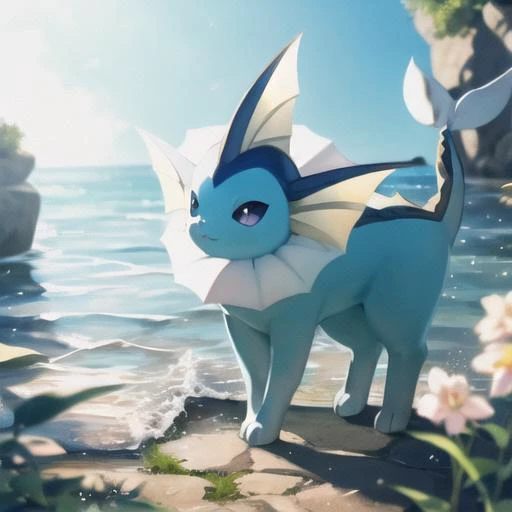 pokemon's new character is a blue and white cat