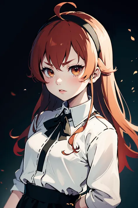 (masterpiece, best quality),eris_greyrat,ahoge,hairband,black hairband,shirt,<lora:eris_greyrat-10:0.8>,