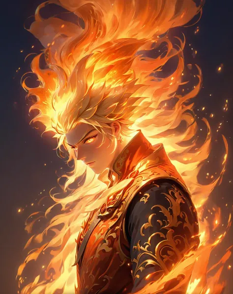 <lora:Fiery_aura_XL_-_Burning_passion:1> fiery aura, (masterpiece), best quality, highres, 4k, 8k, amazing quality, amazing shading, soft lighting, squire