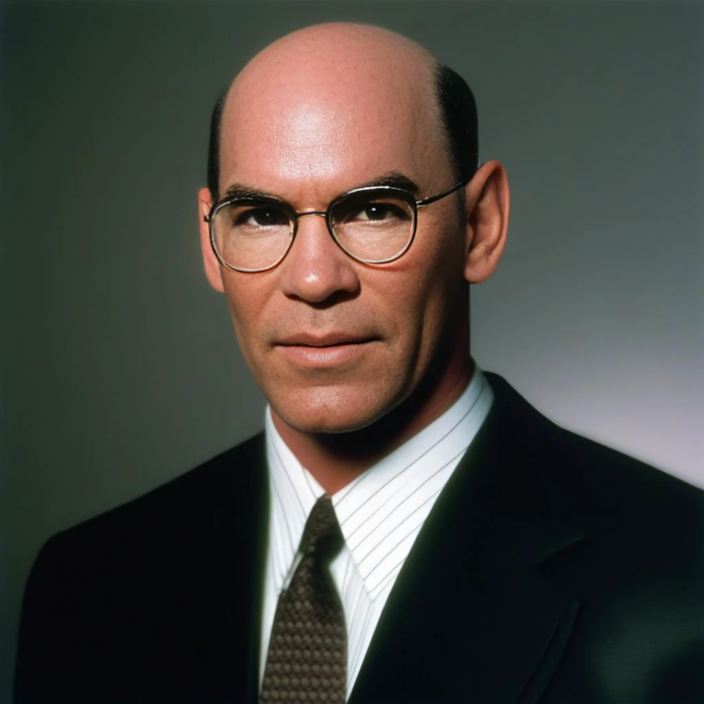 arafed man in a suit and tie with glasses