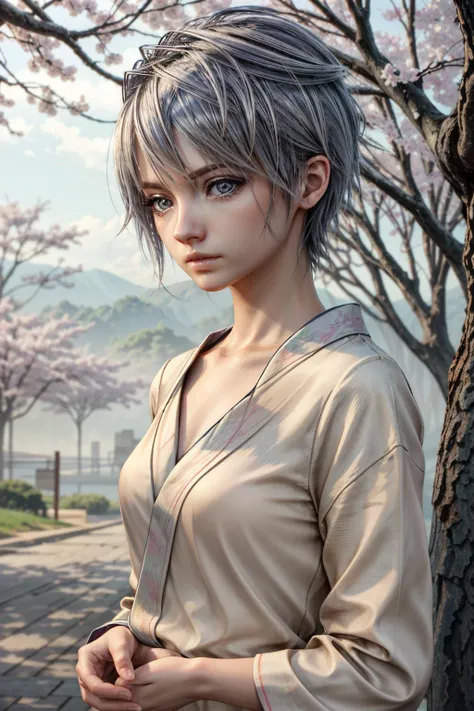 (masterpiece, best quality) <lora:epi_noiseoffset2:1>  <lora:add_detail:0.7>  <lora:ZoeRE7:0.8>
ZoeRE7, 1girl, solo, looking at viewer, short hair, yukata, japan, cherry blossoms, hair ornament,  very coherent symmetrical artwork, cinematic, wlop, iridesce...