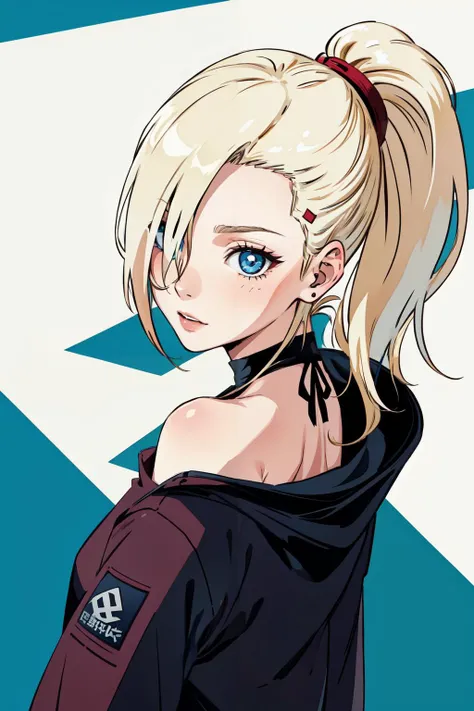 original-art, inked, lineart, masterpiece, best quality, 1girl, yamanaka ino <lora:ino yamanaka epoch5:0.7>, blonde hair, pony tail, blue eyes