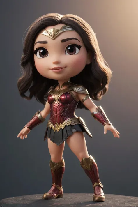 (full body:1.3),1girl/(Gal Gadot/),chibi,cute,smile,powerful pose,elegant, cinematic, fine detail, dramatic light, elaborate, detailed, very intricate, cool, creative, passionate, color, inspiring, vibrant, epic, best,, new, great, artistic, romantic, futu...