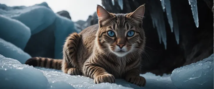 Cinematic still of   ,thigh straddling,cuteat ice cave,Splendid,12k resolution,Intricately designed,Blu-ray,untidy,feline,HD,photo by Alessio Albi. Shallow depth of field,vignette,highly detailed,high budget,bokeh,Cinemascope,moody,epic,gorgeous,film grain...