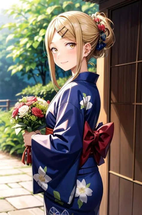 (masterpiece, best quality, detailed), 1girl, solo, looking at viewer, aasaya, sanpaku, long hair, parted bangs, hairclip, ear piercing, small breasts,
yukata, kimono, obi, print kimono, japanese clothes, short kimono, hair flower, outdoors, bamboo forest,...