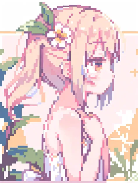 anime girl with a flower in her hair