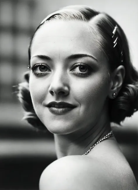 A 1930s professional photograph of sks woman, ((detailed face)), (High Detail), Sharp, 8k, ((bokeh)), <lora:locon_amanda_v1_from_v1_64_32:1.25>