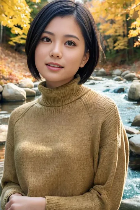 1girl,(wearing turtleneck sweater:1.2),(RAW photo, best quality), (realistic, photo-realistic:1.4), masterpiece, an extremely delicate and beautiful, extremely detailed, 2k wallpaper, Amazing, finely detail, extremely detailed CG unity 8k wallpaper, ultra-...