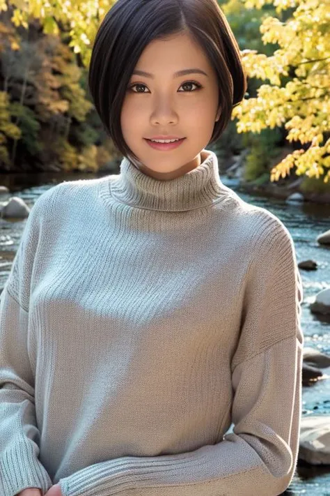 1girl,(wearing turtleneck sweater:1.2),(RAW photo, best quality), (realistic, photo-realistic:1.4), masterpiece, an extremely delicate and beautiful, extremely detailed, 2k wallpaper, Amazing, finely detail, extremely detailed CG unity 8k wallpaper, ultra-...