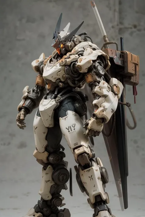 (masterpiece, best quality, ultra detailed), delicate pattern, 
 <lora:popupparade:0.8>,
mecha, super fine concept art, hard surface, a heavy mech, dark armor, rust, 
background (bokeh), dim natural lighting, (high detailed skin:0.9), (visible pores:0.3), ...