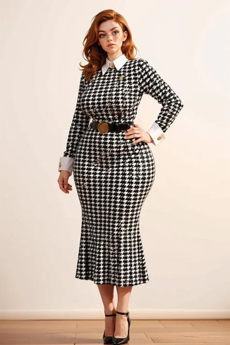 Houndstooth Vintage Dress