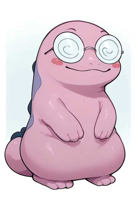 Quagsire, pokemon (creature), blue body, simple face,, Quagsire, shiny Pokemon, pink body, simple face, score_9, score_8_up, score_7_up, eyelashes, round glasses, 1girl, solo, pear-shaped figure,
Score_9_up, Expressiveh, ultra detailed, looking at viewer, ...