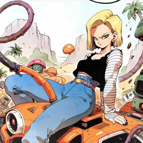 a close up of a cartoon character sitting on a vehicle