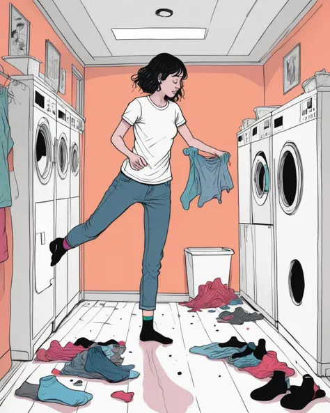 person Have a dance-off with your socks while doing laundry.
<lora:Soulful_Aesthetics_sdxl:1.0>