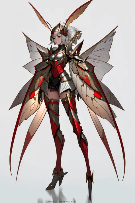 4K, Masterpiece, highres, absurdres,  
War_Glam,edgMothKnight, 1girl, solo, holding, standing, full body, weapon, wings, antenae, armor,   helmet,   breastplate, extra arms, full armor, insect wings
 <lora:edgMothKnight:1>