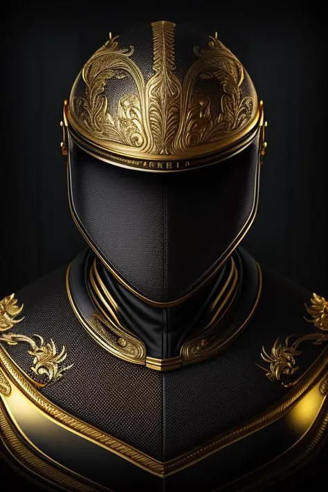 <lora:add_detail:1> add_detail, masterpiece, best quality, detailed, realistic, soft dim lighting,
Gold and Black, Gold, Goldy, Black, matte black, Gilding, <lora:Gold and Black, Gold, Goldy, Black, matte black, Gilding:1.0>
helmet,