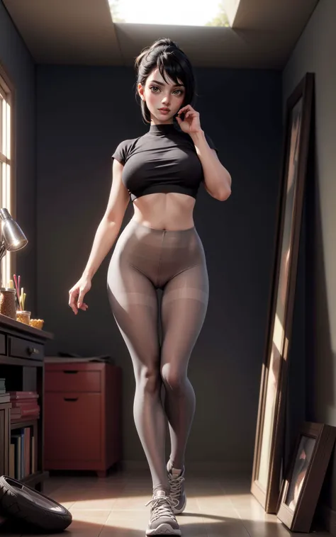 (masterpiece, best quality, hires, high resolution:1.2), extremely detailed, realistic, highres, (Volumetric lighting, sunlight, cinematic lighting), 
20 yo woman (curvy:0.7), (full body:1.3), sexy, medium breast, perfect body, detailed gorgeous face, frec...