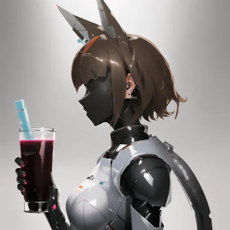 <lora:echanis_enicha:1>, echanis_enicha,  background, futuristic, bodysuit, helmet, glowing, 1other, androgynous, brown hair, drinking, drinking straw, earrings, fingernails, from side, grey eyes, jewelry, juice box, looking at viewer, looking to the side,...