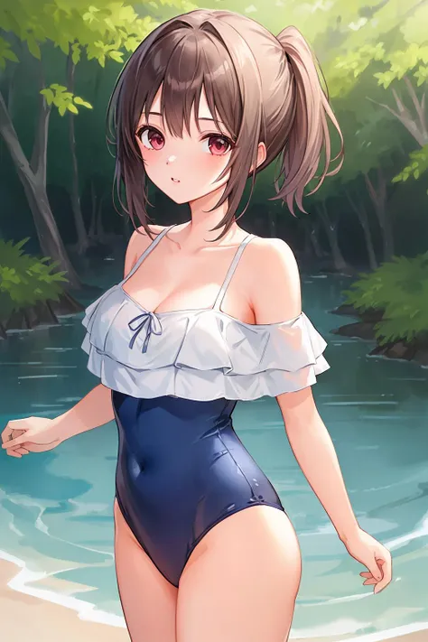 折边泳衣_frilled swimsuit_プリーツ水着